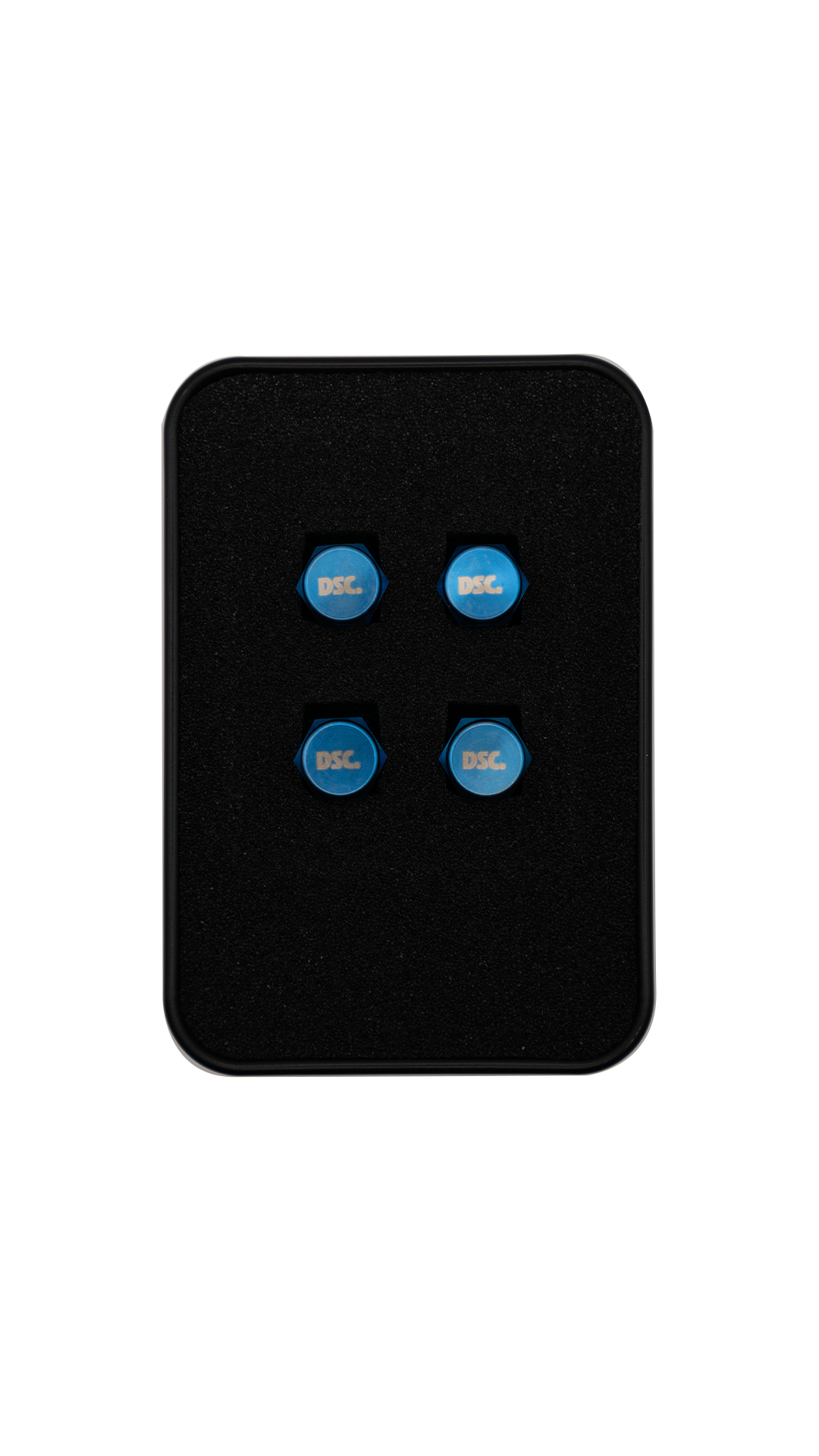 Deluxe Light Blue Titanium Valve Stem Caps