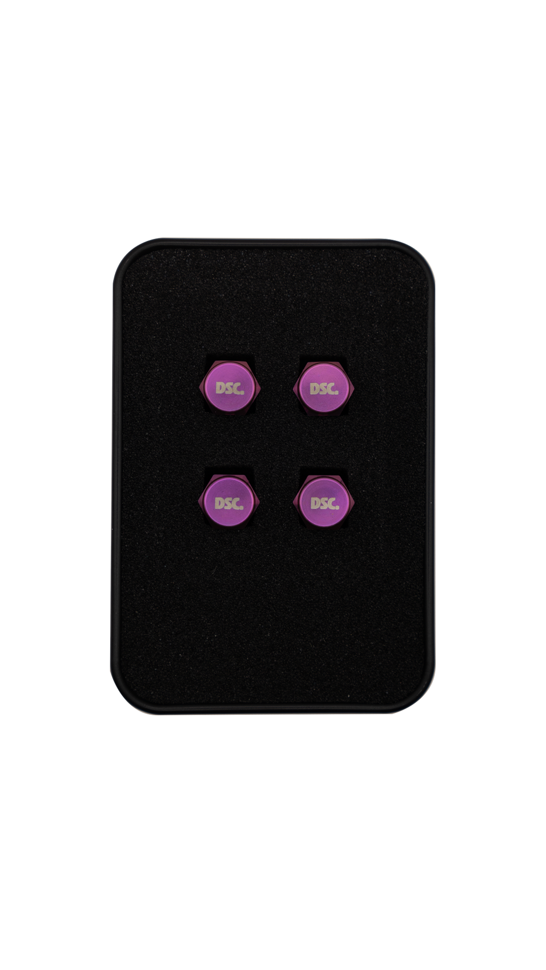 Deluxe Purple Titanium Valve Stem Caps