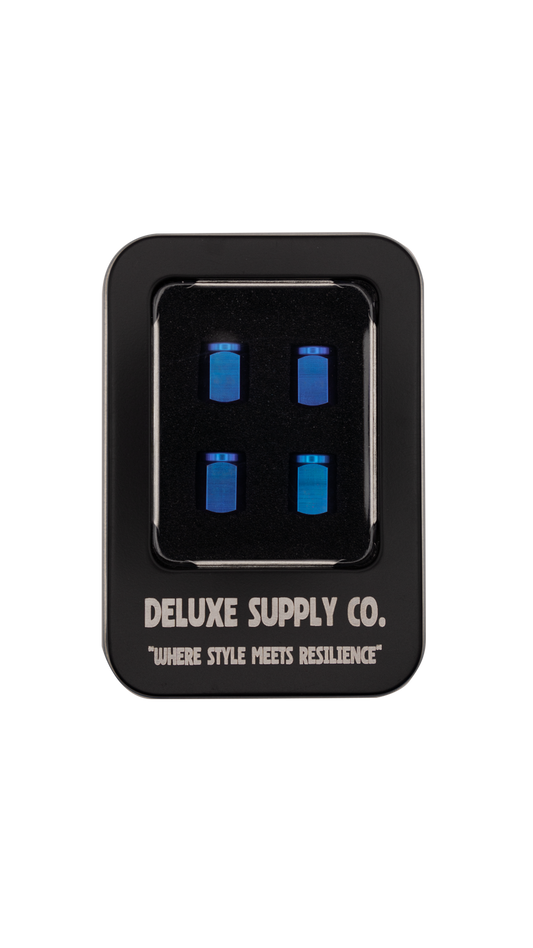 Deluxe Blurple Titanium Valve Stem Caps