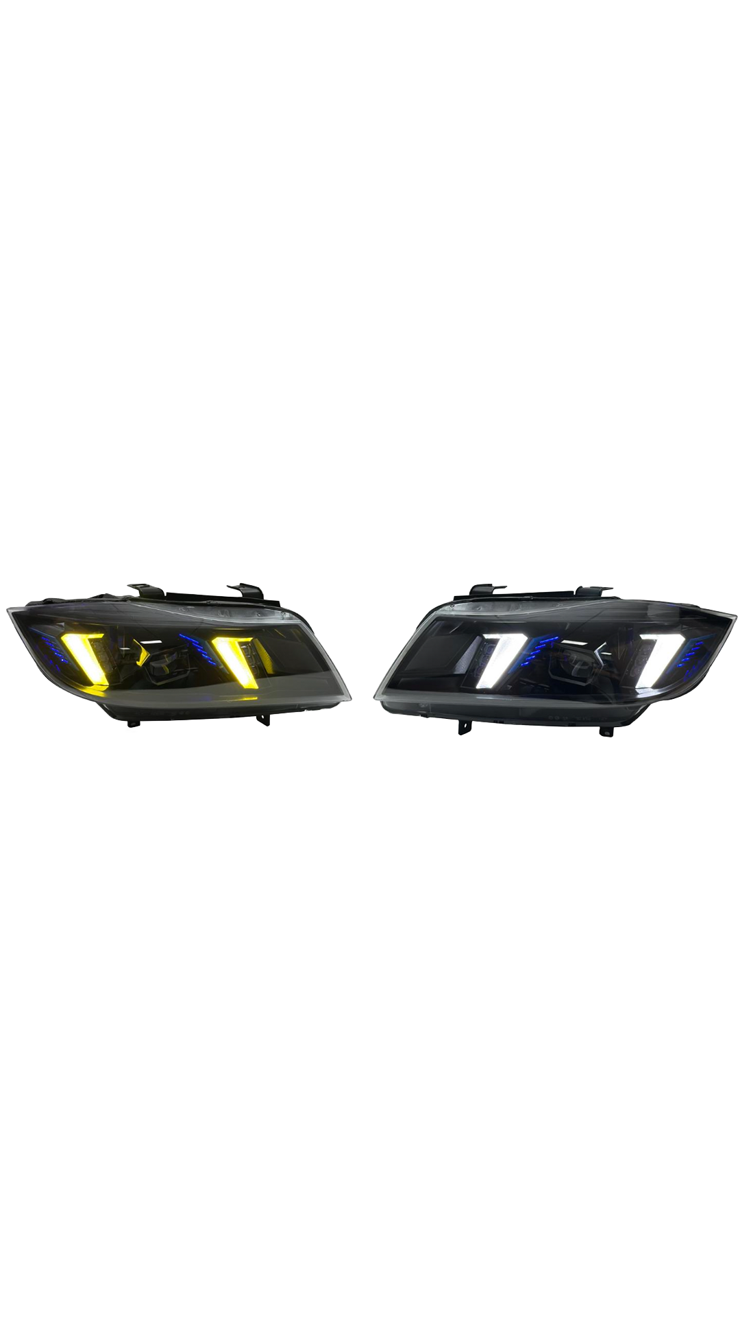 Snake Eyes Style LED Yellow/White Color Switching Headlights - E90 3 Series