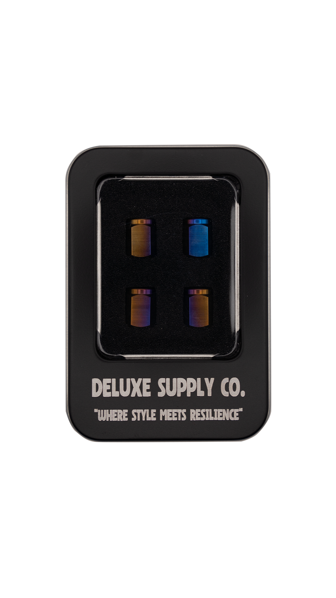 Deluxe Burnt Titanium Valve Stem Caps