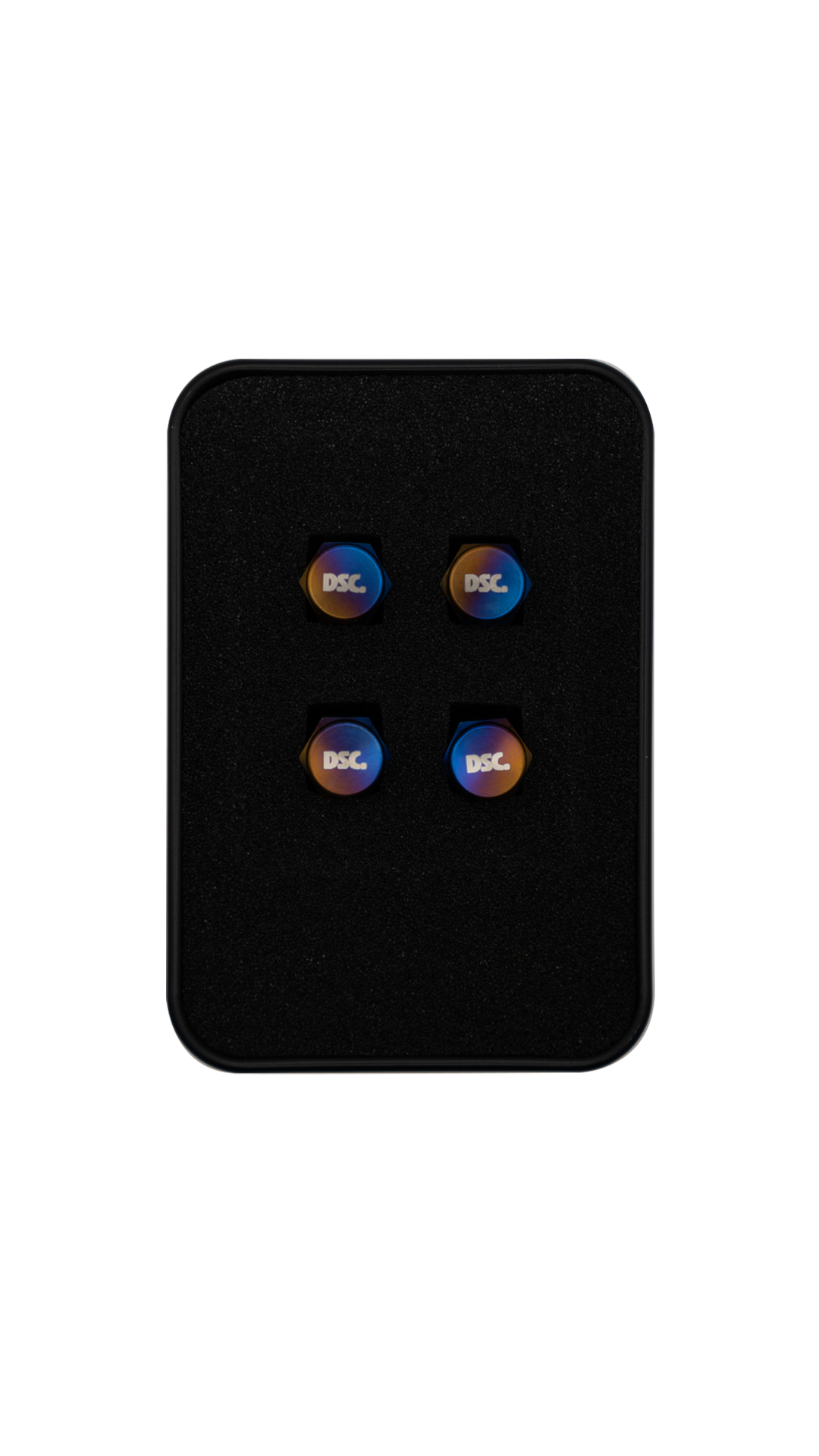 Deluxe Burnt Titanium Valve Stem Caps