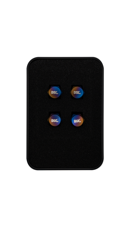 Deluxe Burnt Titanium Valve Stem Caps