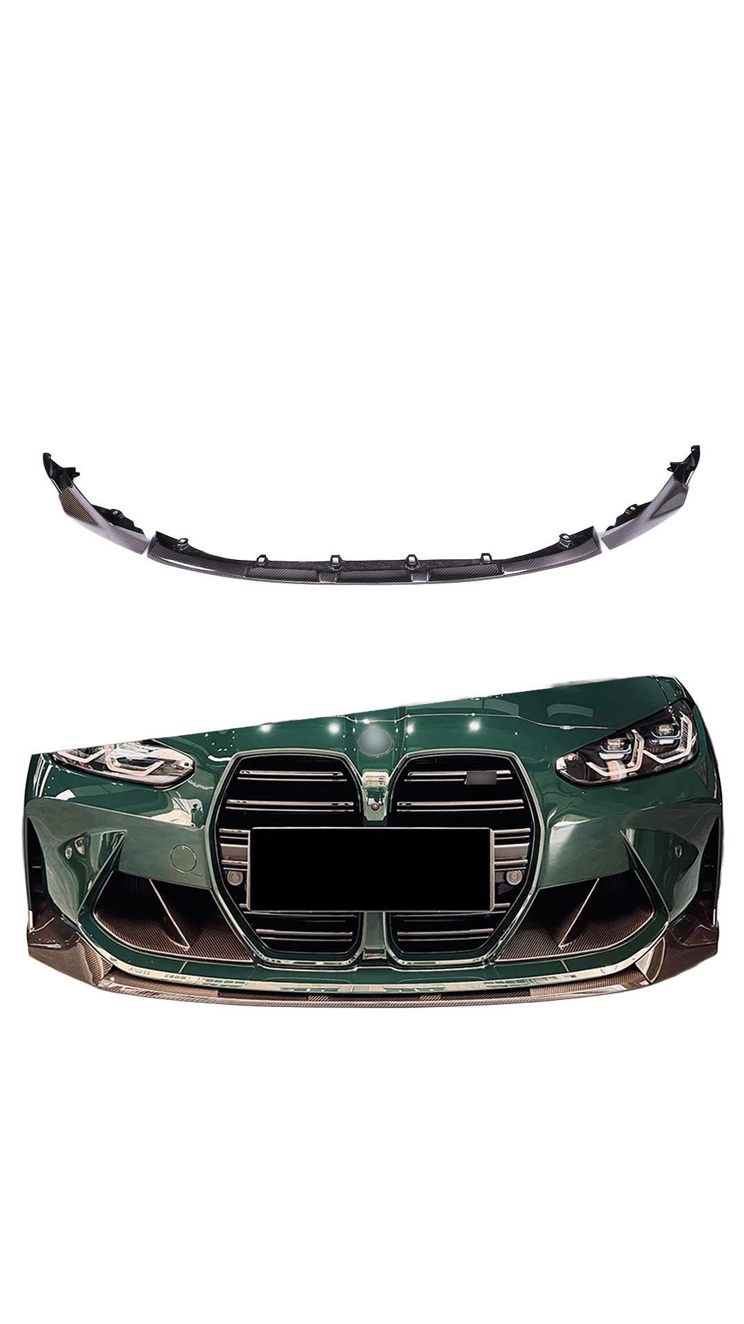 CSL Style Dry Carbon Fiber Front Lip (3 PC) - G80 M3 / G82 M4