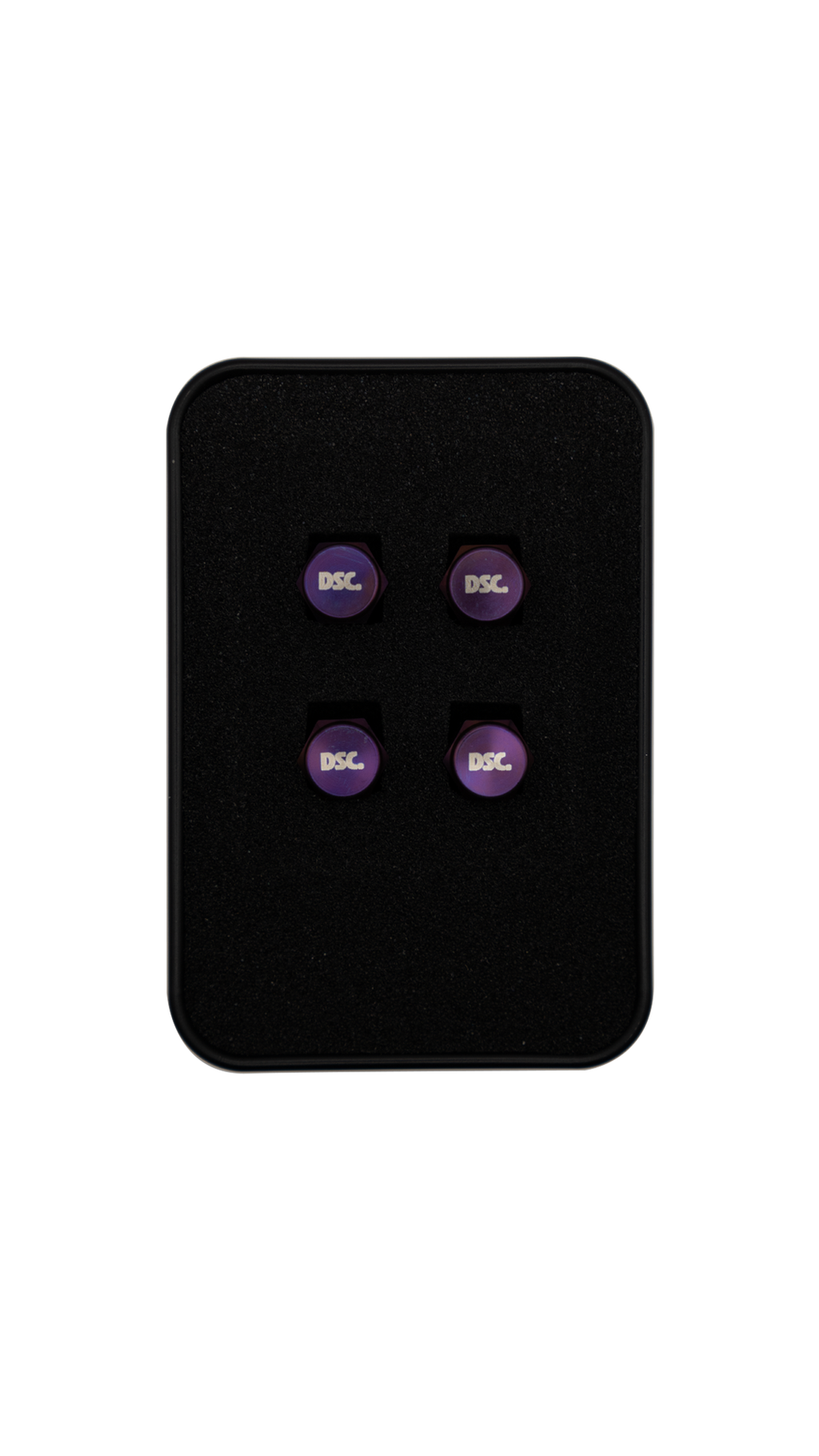 Deluxe Deep Purple Titanium Valve Stem Caps
