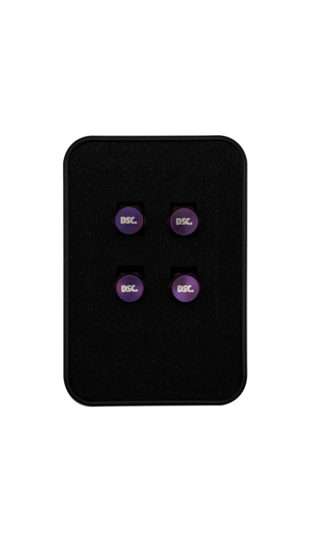 Deluxe Deep Purple Titanium Valve Stem Caps