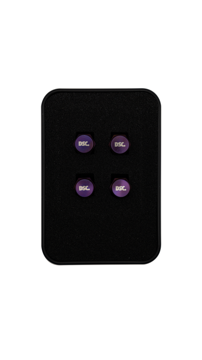 Deluxe Deep Purple Titanium Valve Stem Caps