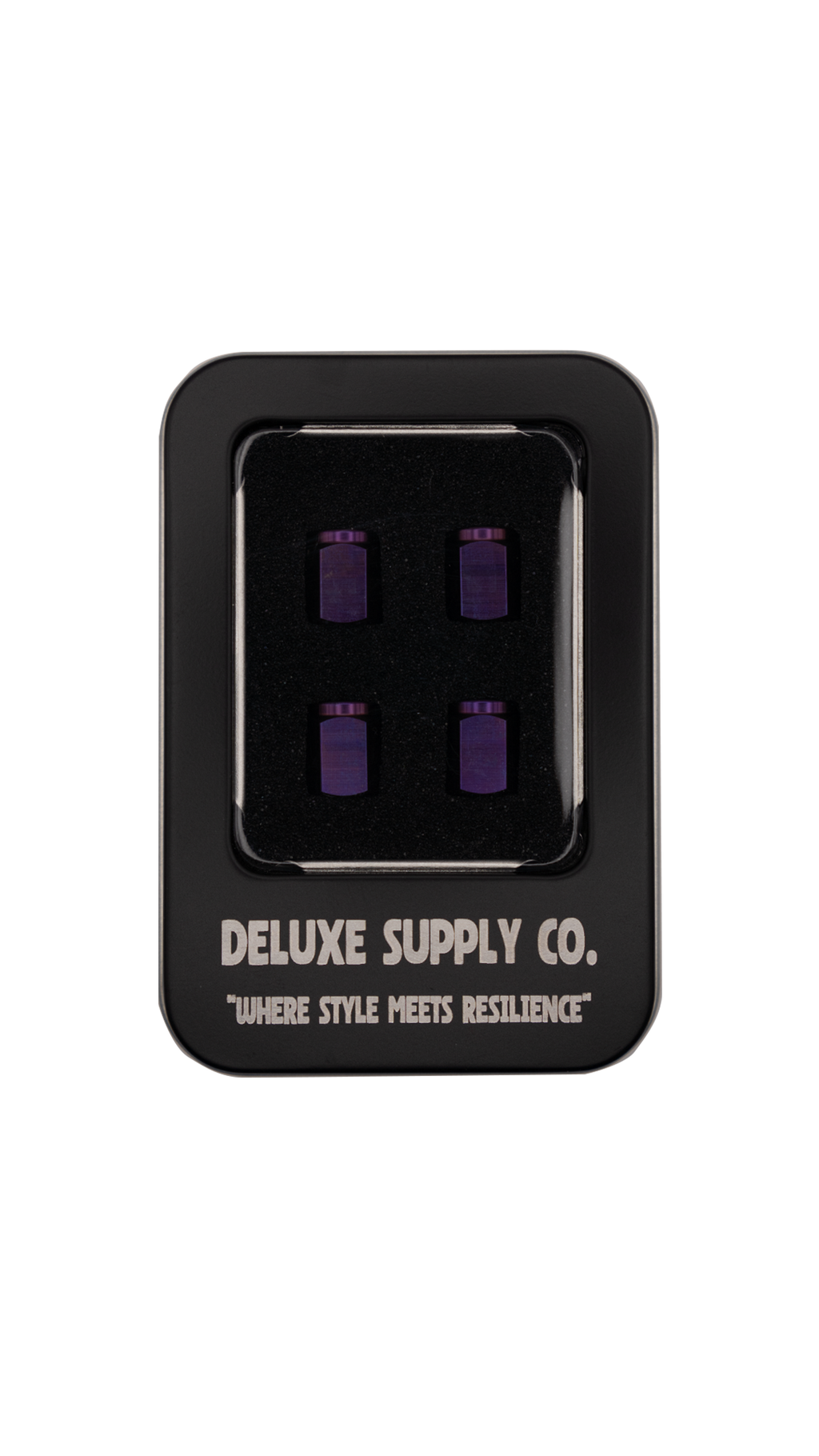 Deluxe Deep Purple Titanium Valve Stem Caps