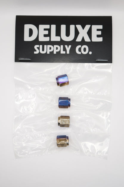 Burnt Titanium Valve Stem Caps