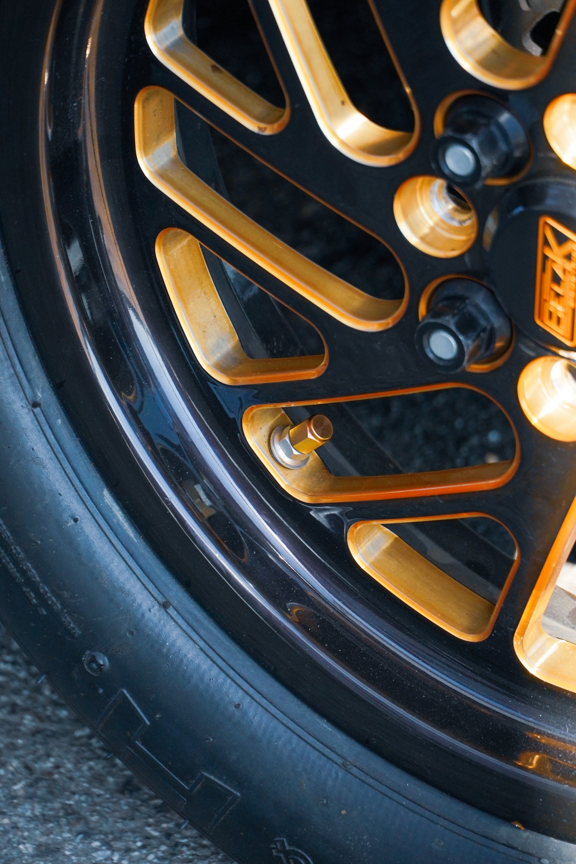 Deluxe Champagne Titanium Valve Stem Caps