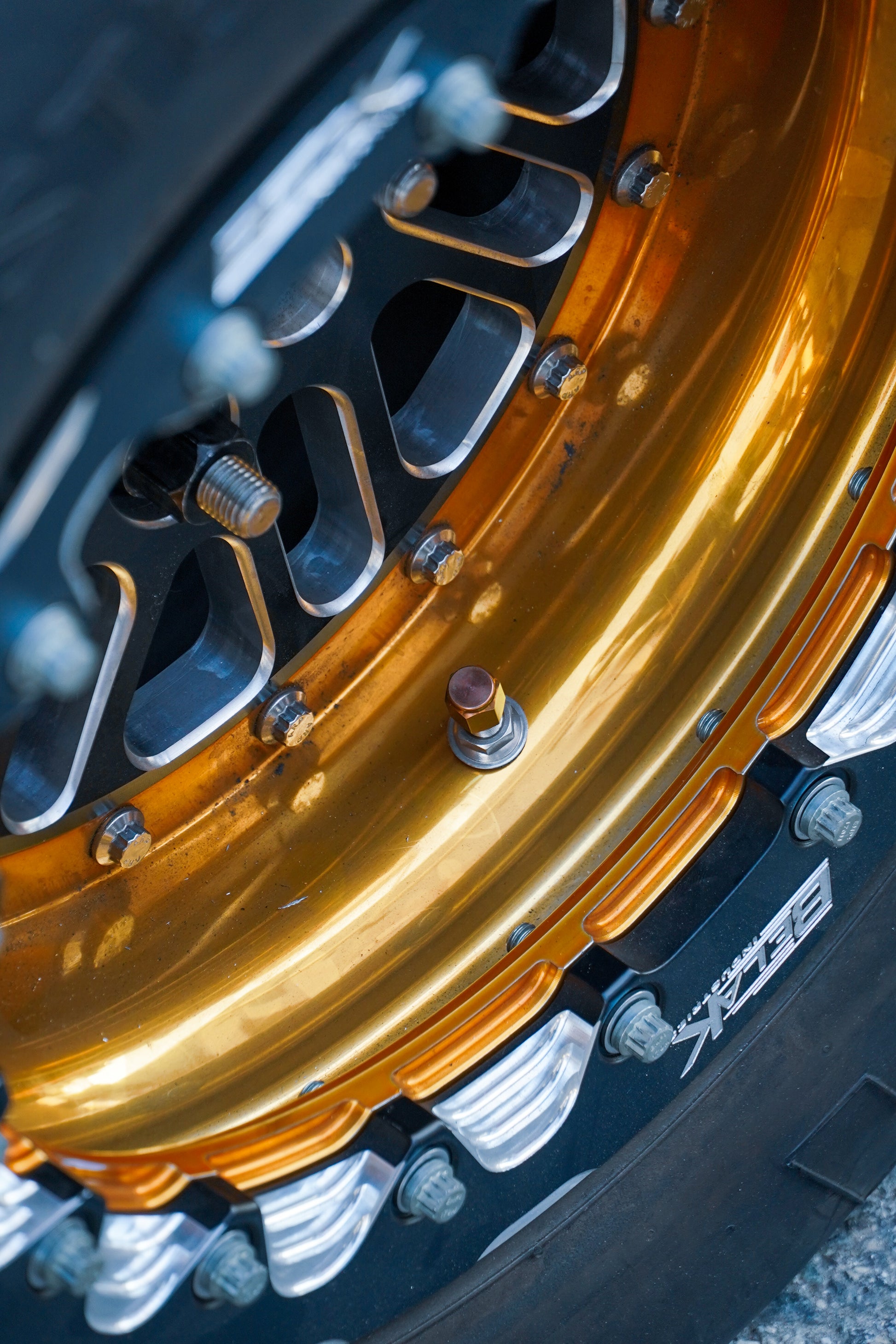 Deluxe Champagne Titanium Valve Stem Caps