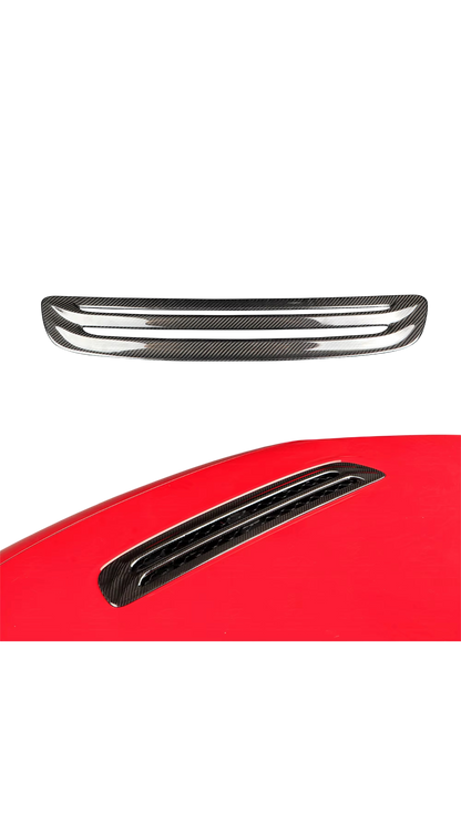 Carbon Front Hood Air Intake Grille Add On Civic FL5 Type R 22+