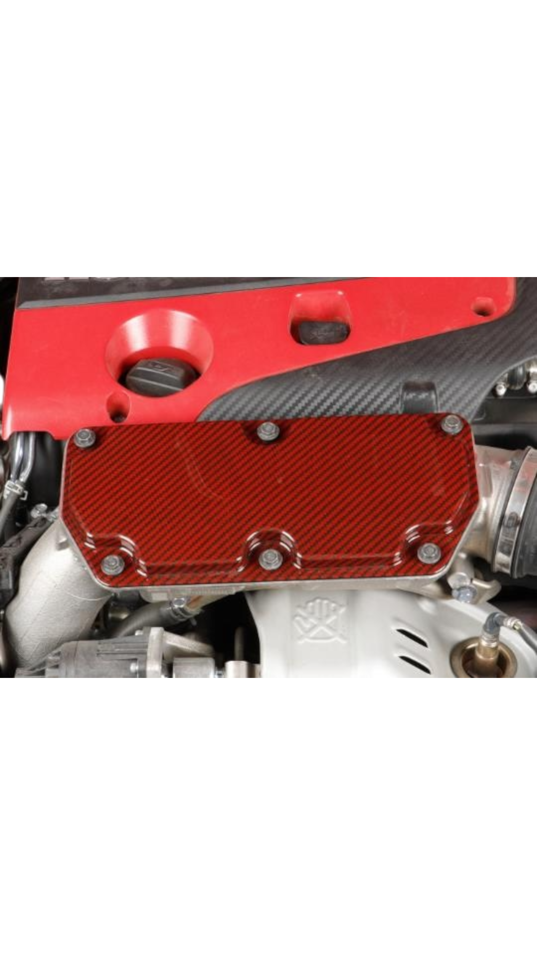 Carbon Red Intake Cover Civic FL5 Type R 22+