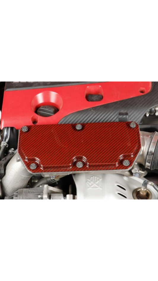 Carbon Red Intake Cover Civic FL5 Type R 22+