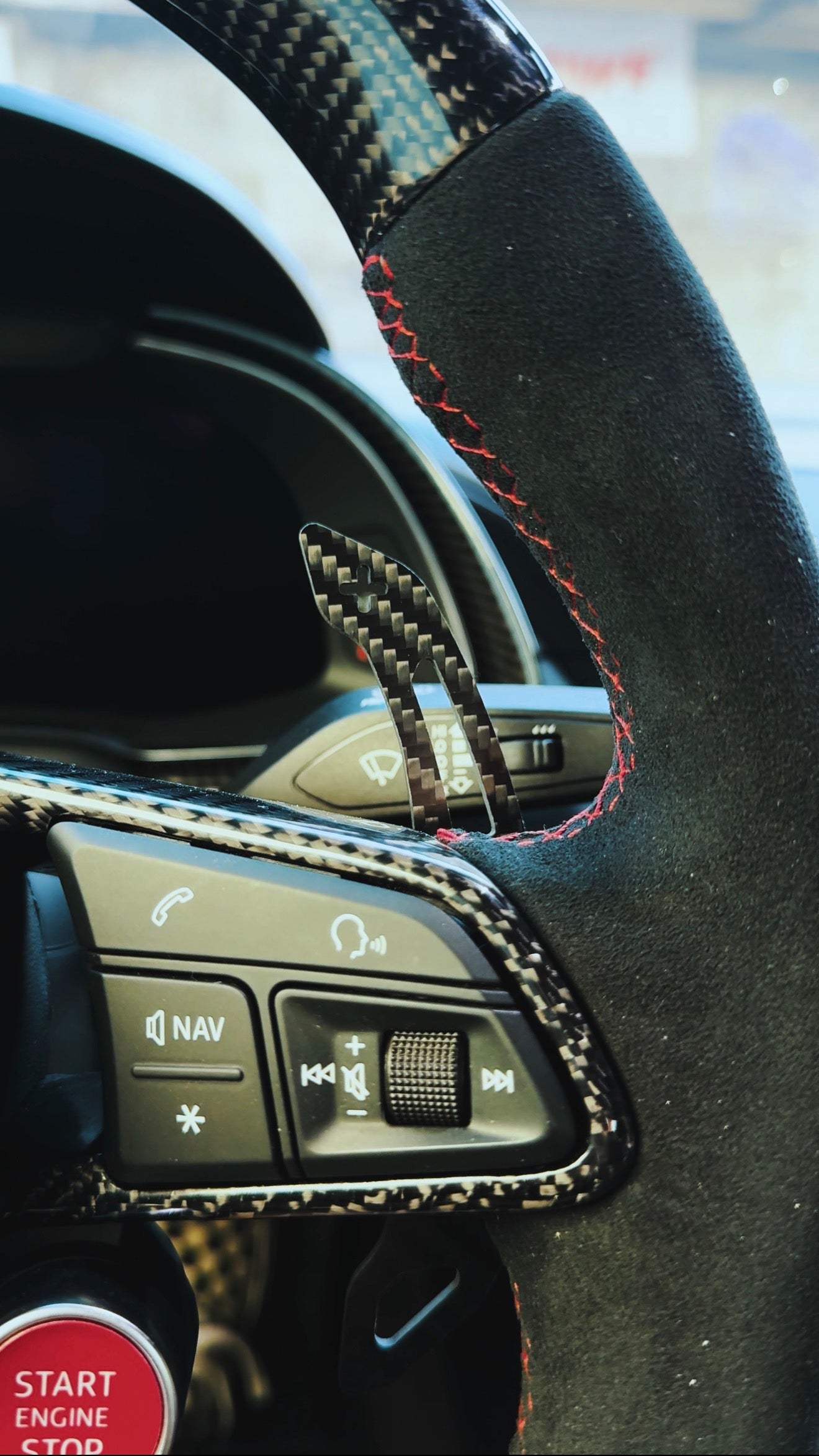Audi R8 Carbon Fiber Magnetic Paddle Shifter