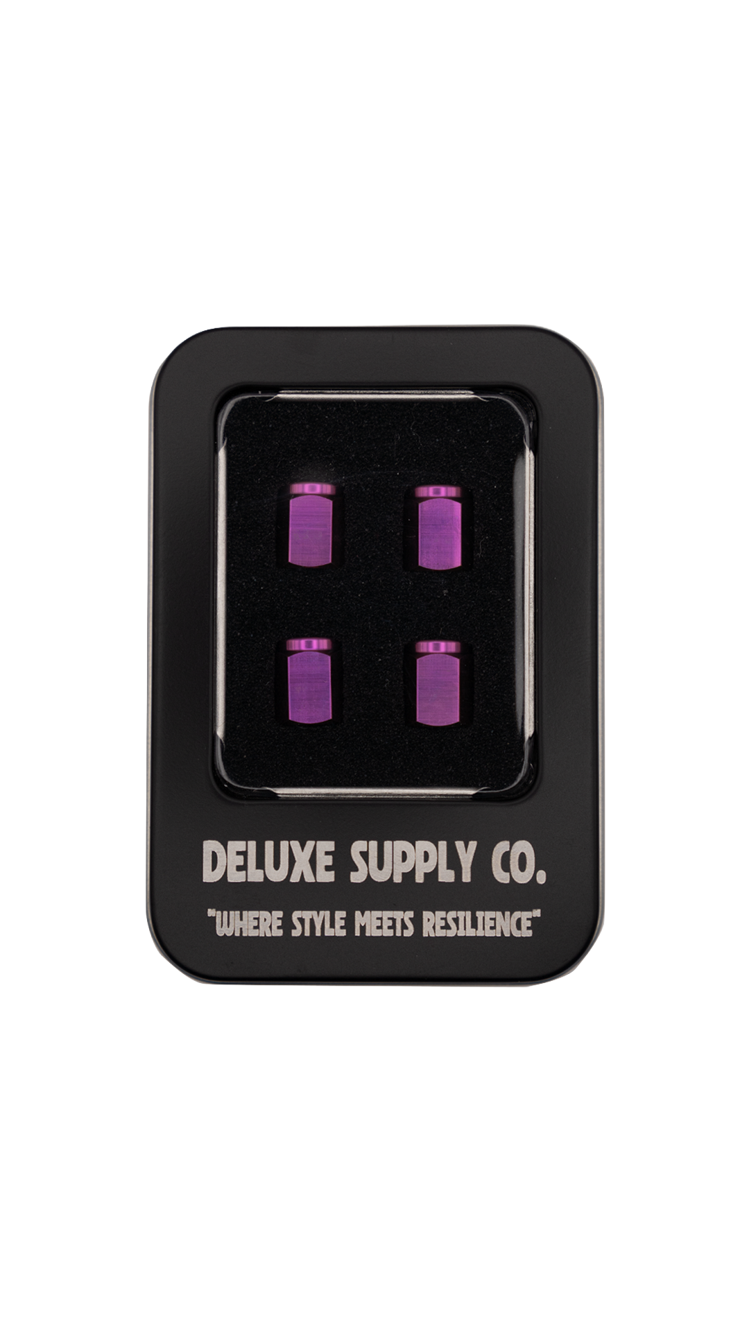 Purple Titanium Valve Stem Caps