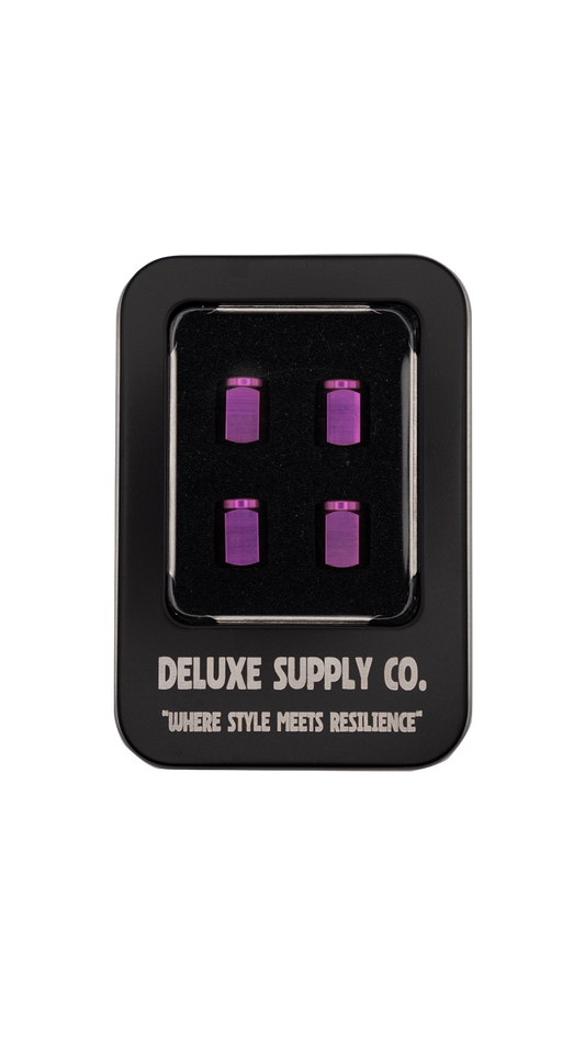 Purple Titanium Valve Stem Caps