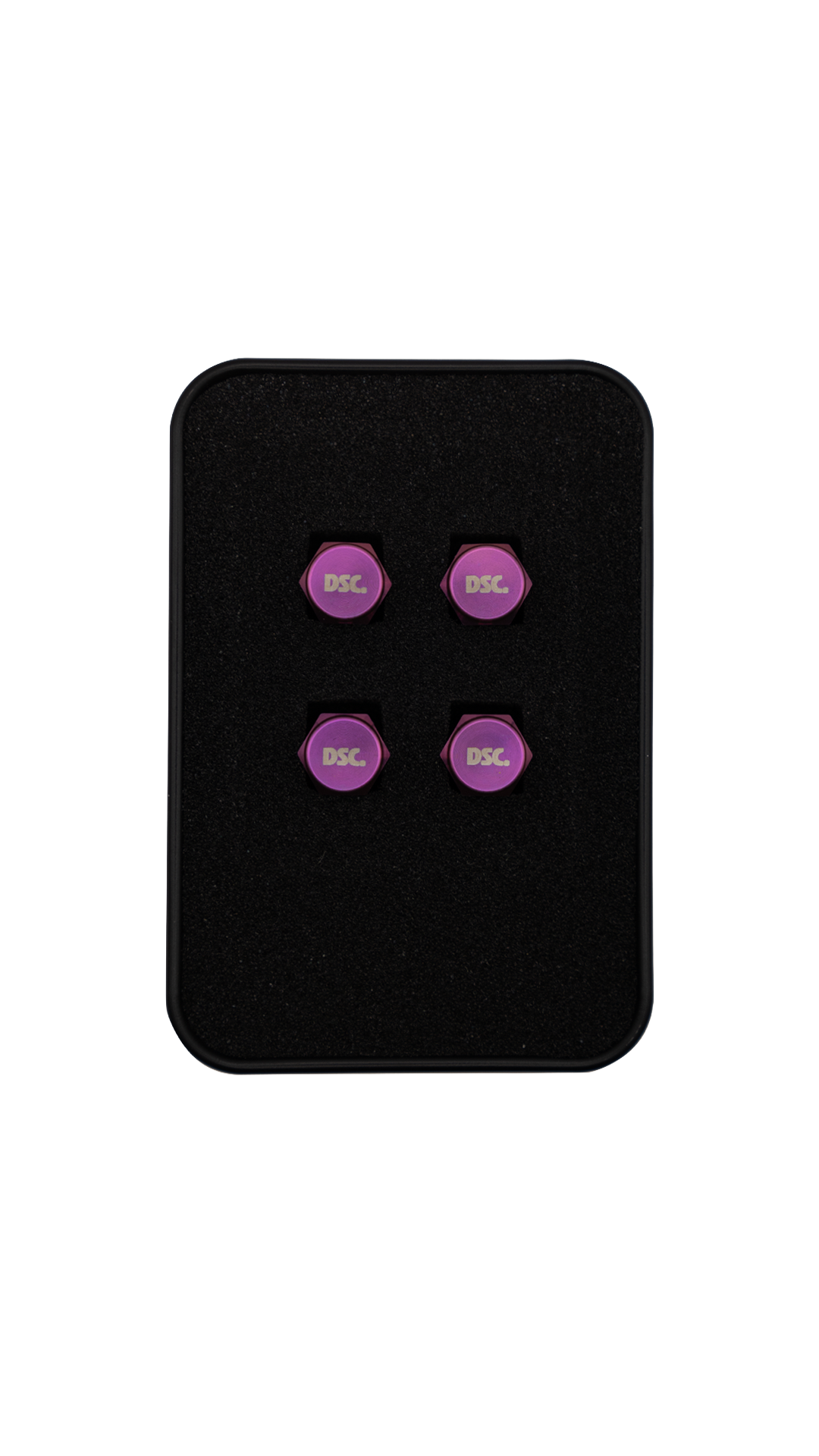 Purple Titanium Valve Stem Caps