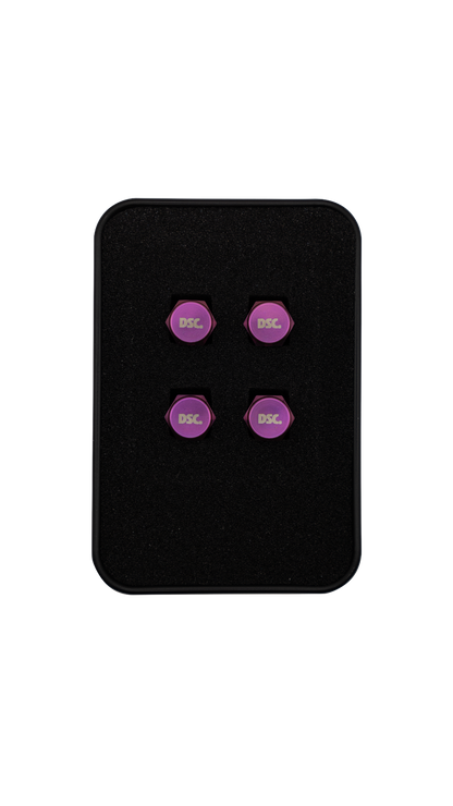Purple Titanium Valve Stem Caps