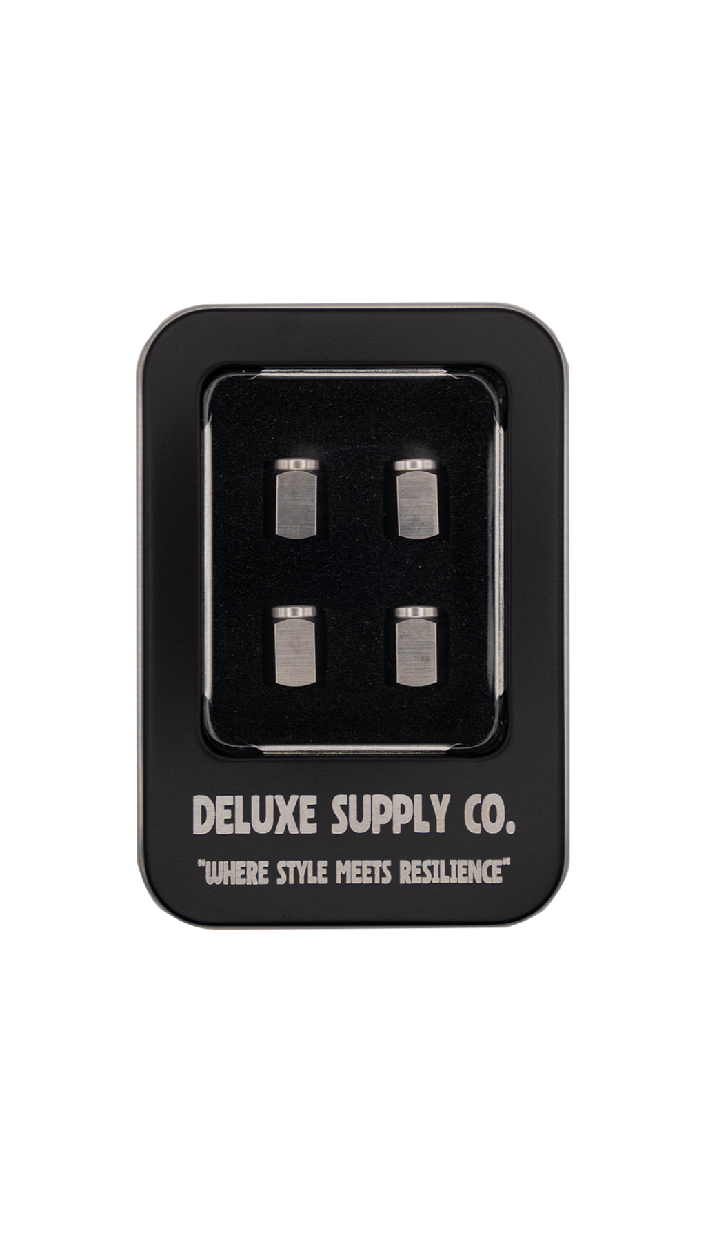Deluxe Raw Titanium Valve Stem Caps