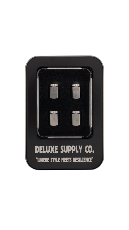 Deluxe Raw Titanium Valve Stem Caps